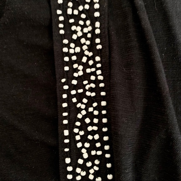 Anthropologie Leifnotes Black Beaded Kimono - Picture 8 of 10